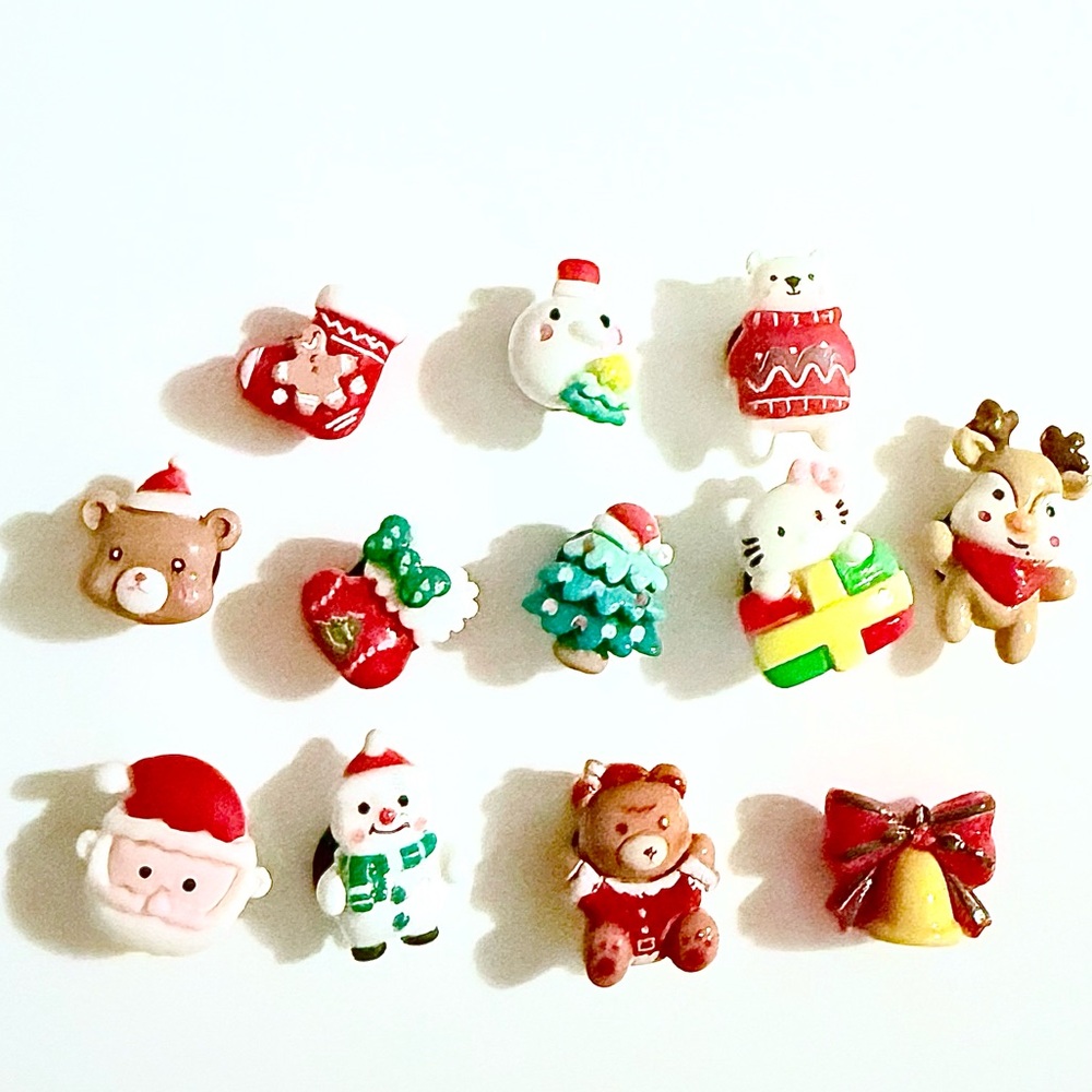 12 Resin Christmas Croc Charms Jibbit Shoe Charm Disney Croc Charms